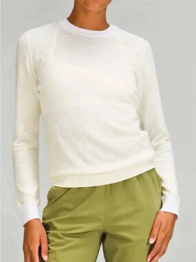 Lululemon Silk-Blend Crewneck Sweater Cream NWT SZ S
